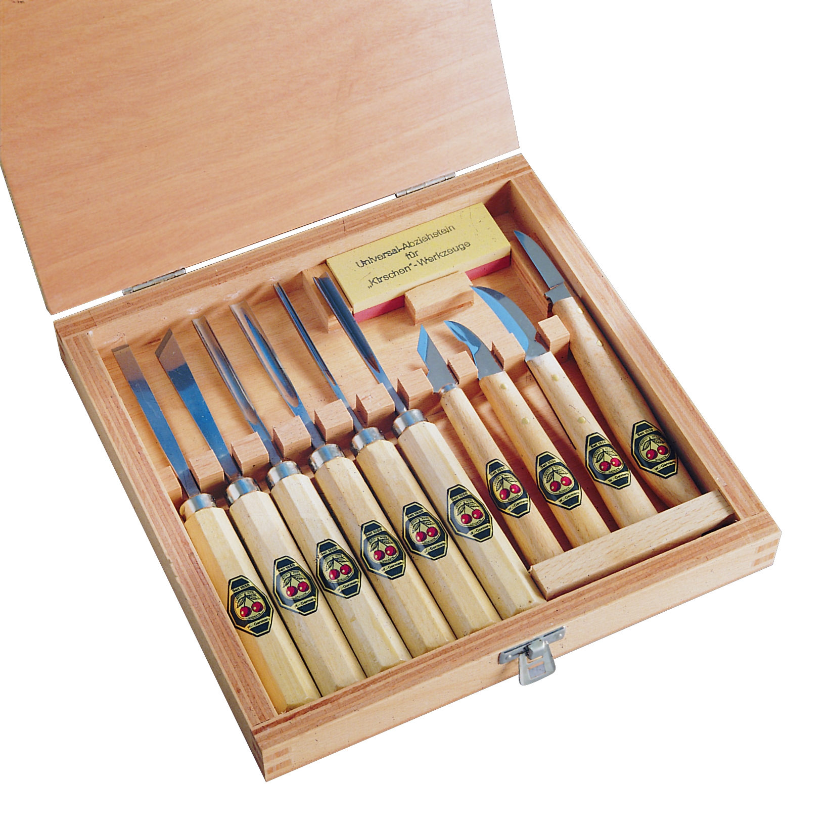 SET OF 11 CARVING TOOLS IN WOODEN BOX - Robert Larson Company